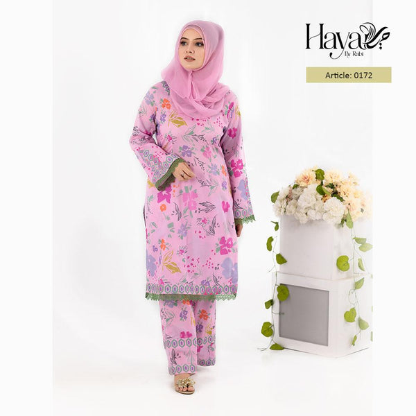 Pink multi flower Lawn Suit 3.5m