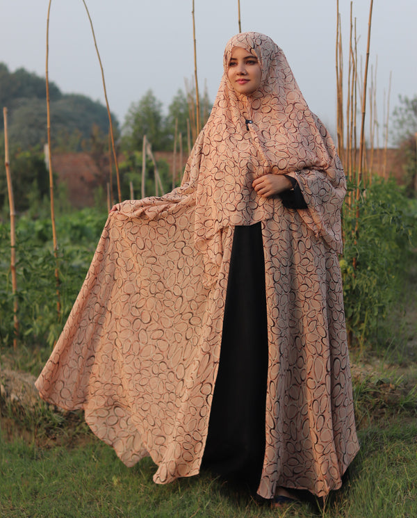 Printed Double Layer Abaya - Haya by Rabi